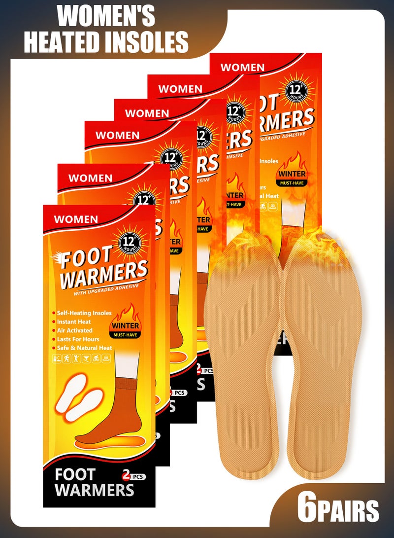 SänHahn Insole Foot Warmers for Feet – 6 Pairs (12 Warmers), 10+ Hour Air-Activated Foot Warmers Disposable, TSA Approved Insole Warmers for Boots & Shoes, Thin Adhesive Feet Warmers for Outdoor Use - Image 1